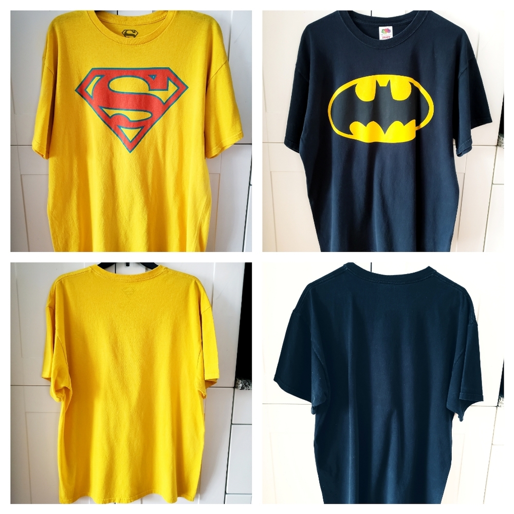 2 Super Heroes T-Shirts XL
